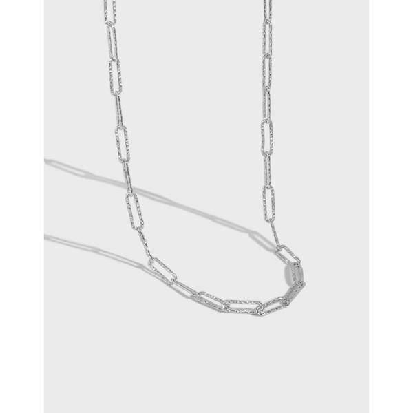 A31841 simple cha 925 sterling silver necklace