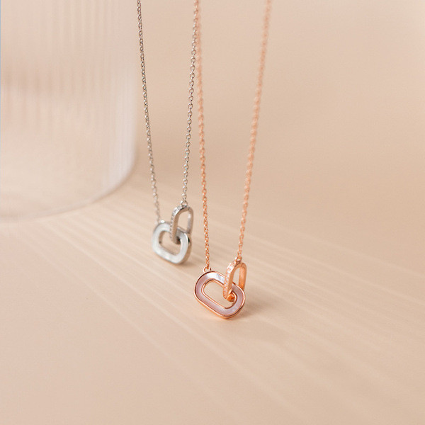 A34062 s925 sterling silver shell necklace