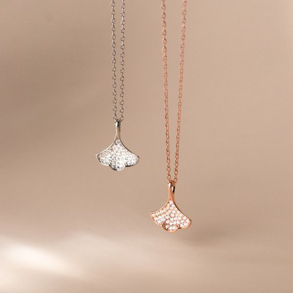 A35380 s925 sterling silver rhinestone necklace