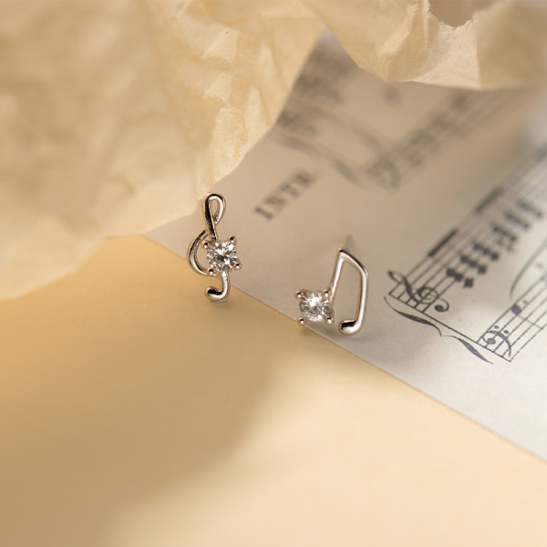 A44425 s925 silver stud trendy rhinestone symmetric cute earrings
