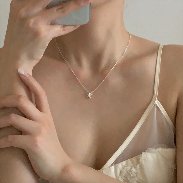 A43201 sterling silver simple elegant necklace