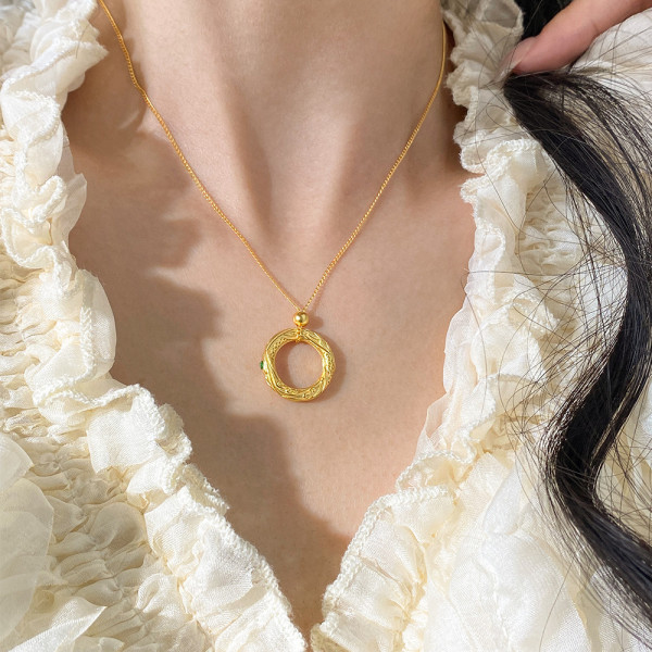 A45534 s925 silver vintage dainty necklace