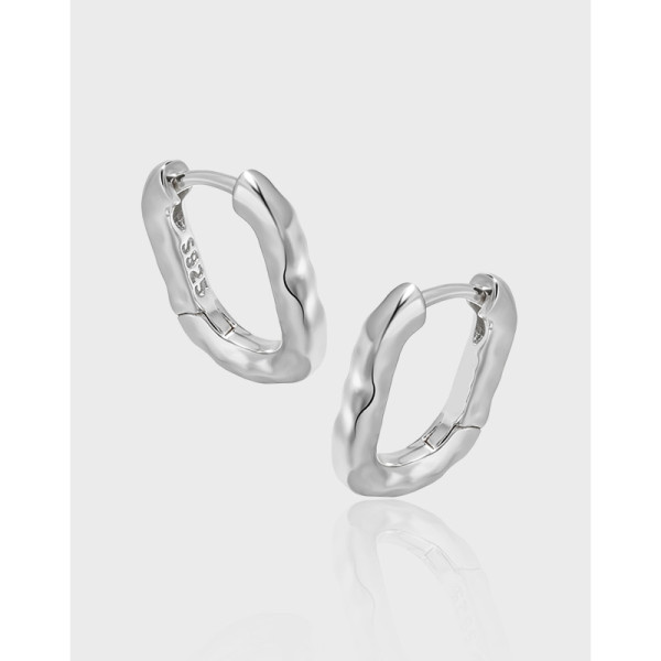 A39383 geometric oval elegant s925 sterling silver earrings