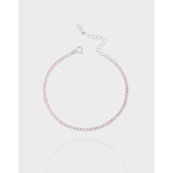 A39417 design rhinestone charm sterling silver s925 bracelet