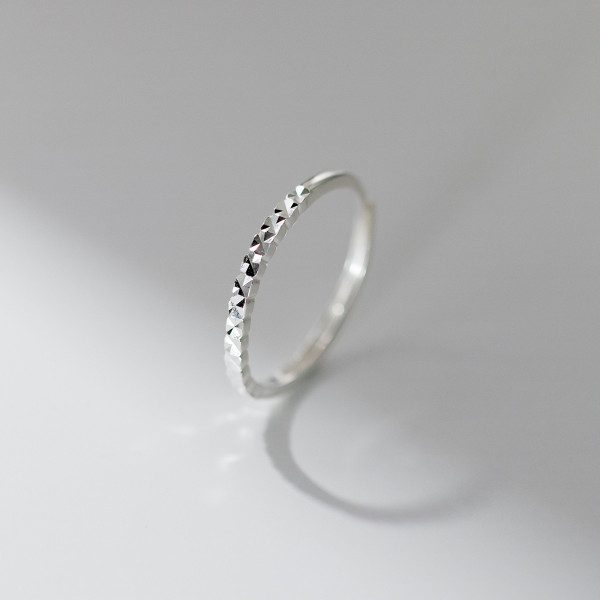 A42877 s925 sterling silver fashion unique square design ring