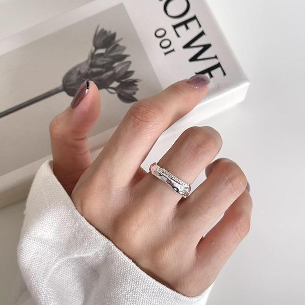 A34449 925 sterling silver irregular ring