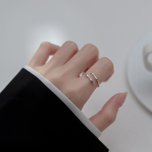 A44211 s925 silver thai simple vintage vintage trendy ring