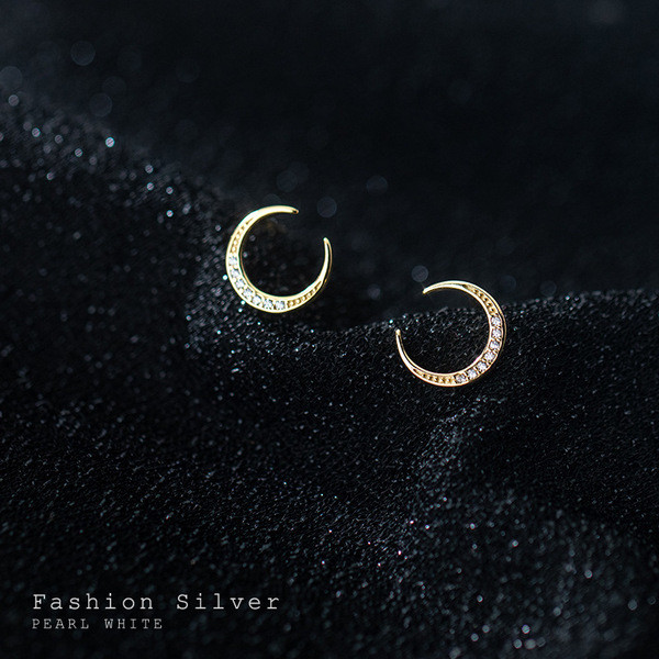A33212 s925 sterling silver simple fashion rhinestone earrings