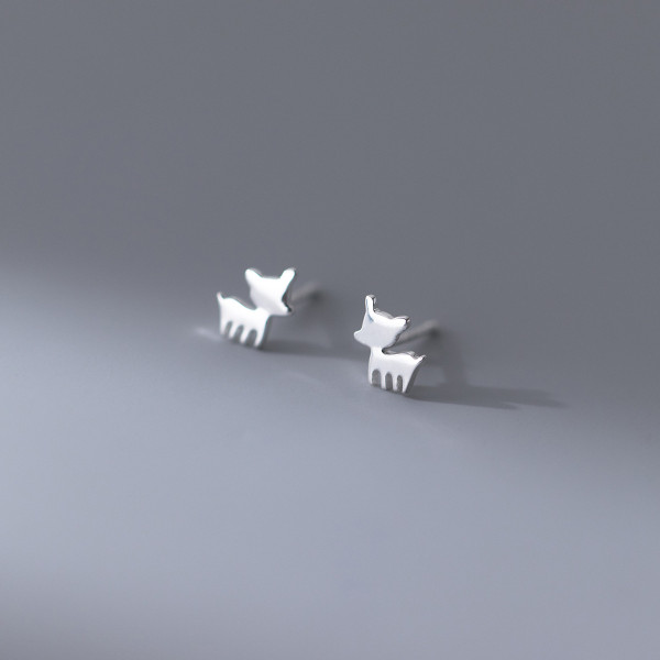 A41104 s925 sterling silver deer stud elegant earrings