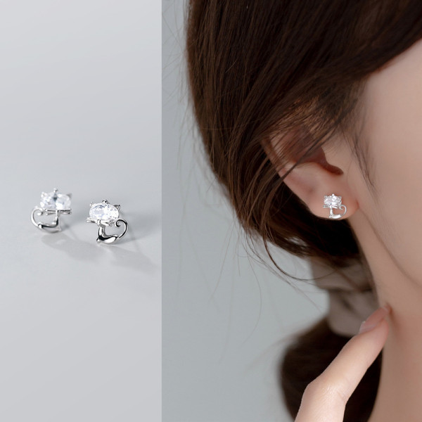 A35715 s925 sterling silver fashion sweet chic cute stu earrings