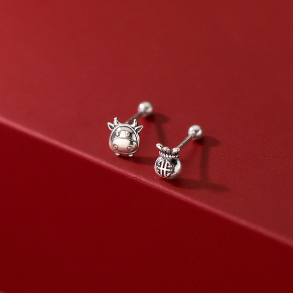 A31603 s925 sterling silver silver earrings