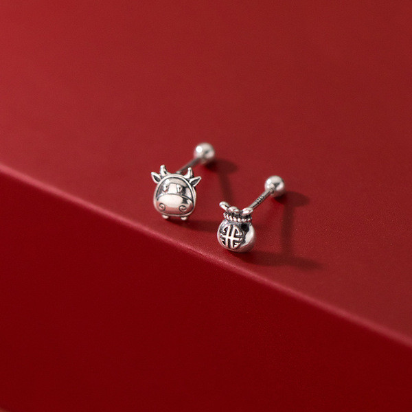 A31603 s925 sterling silver silver earrings