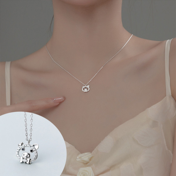 A35335 s925 sterling silver pendant fashion rhinestone pendant chic cute necklace