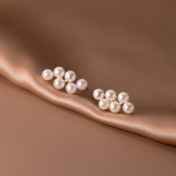 A36821 s925 sterling silver pearl earrings
