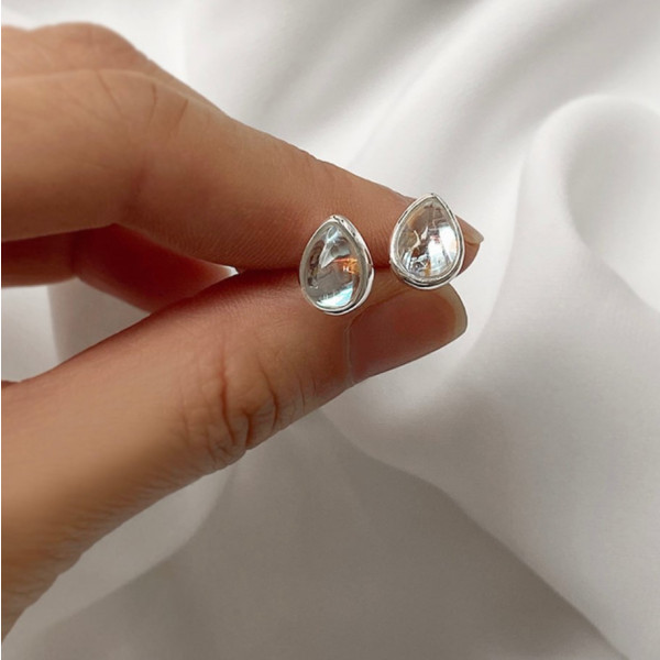 A36018 925 sterling silverAB rhinestone earrings