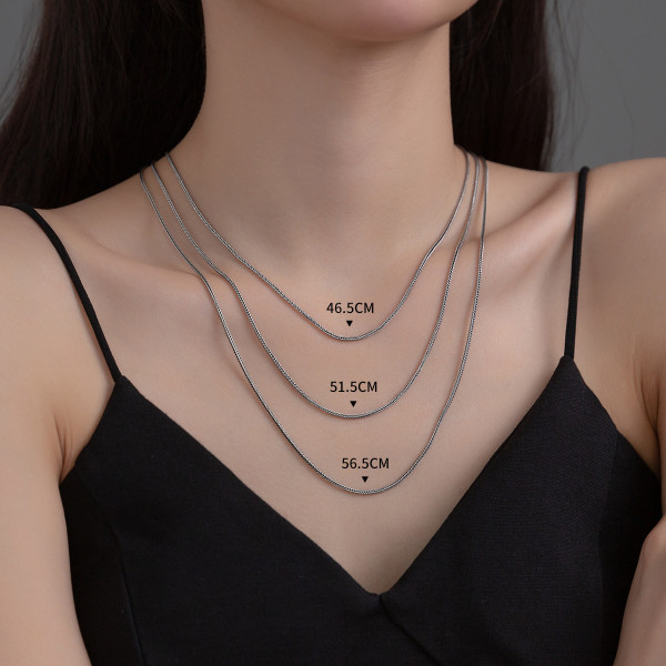 A36894 s925 silver design unique chic necklace