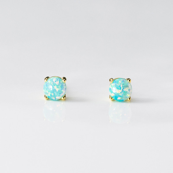 A44456 s925 sterling silver trendy sweet opal stud earrings