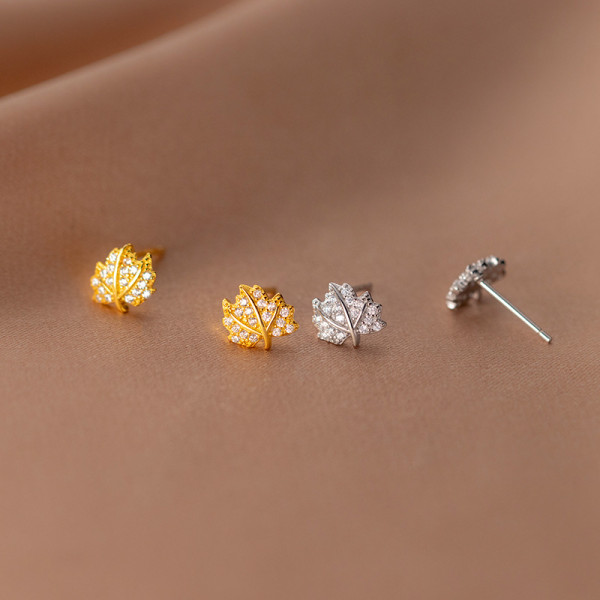 A36365 s925 sterling silver sweet rhinestone earrings