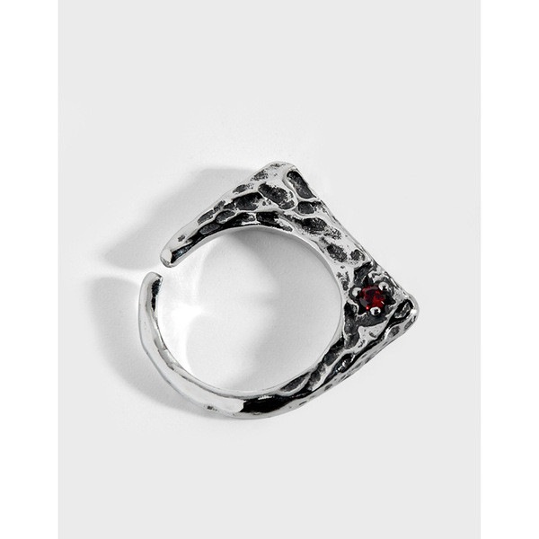 A32655 design vintage red cubiczirconia quality s925 sterling silver adjustable ring