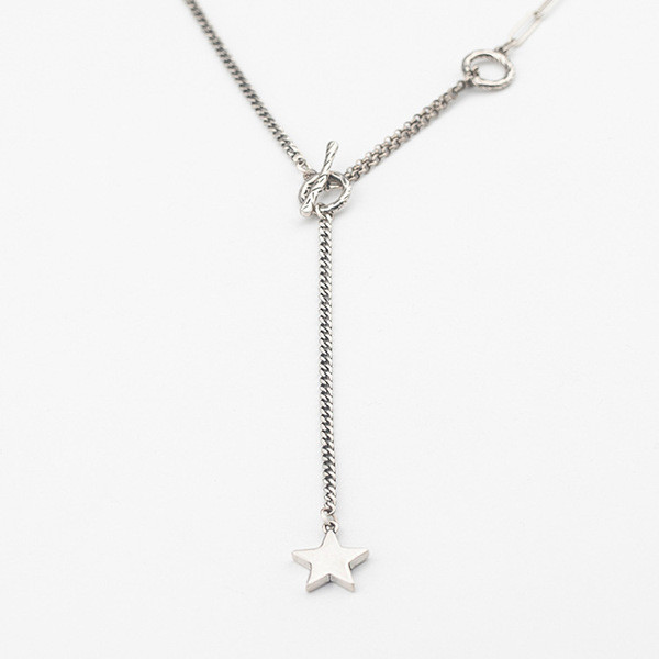 A32981 s925 sterling silver vintage chic pendant stars simple necklace