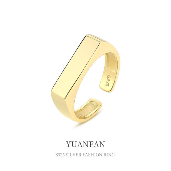 A36235 925 sterling silver simple fashion metal quality adjustable ring
