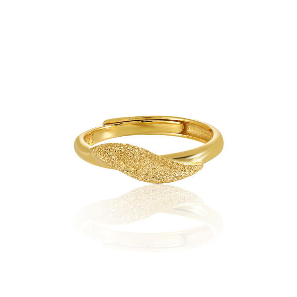 A43363 tree leaf design s925 sterling silver elegant ring