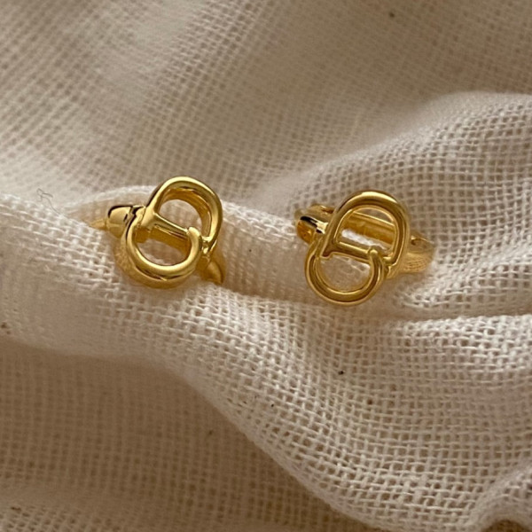 A36020 s925 sterling silver simpleCD earrings