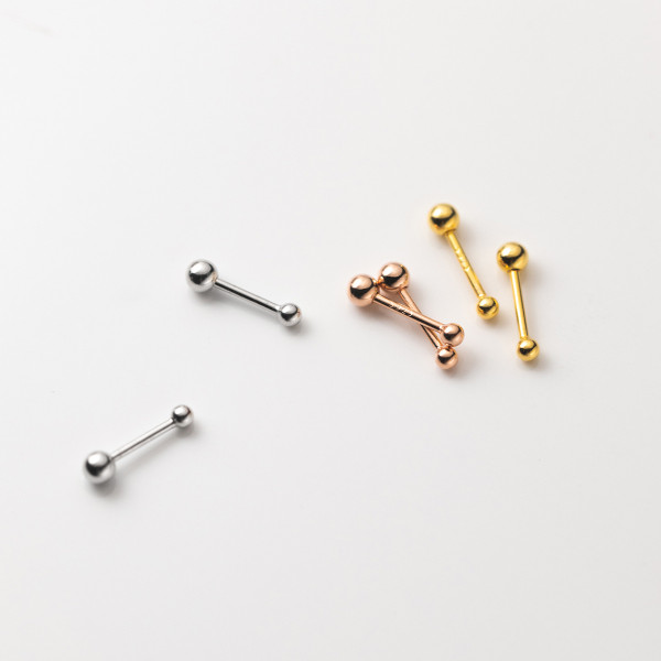 A36609 s925 sterling silver piercing earrings