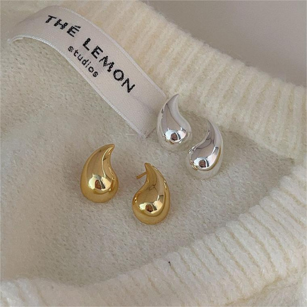 A41007 sterling silver teardrop stud fashion elegant simple earrings