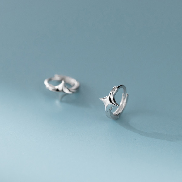 A43245 s925 sterling silver fashion simple earrings