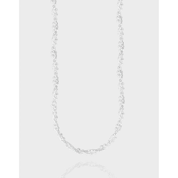 A38676 design minimalist bead sterling silver s925 necklace