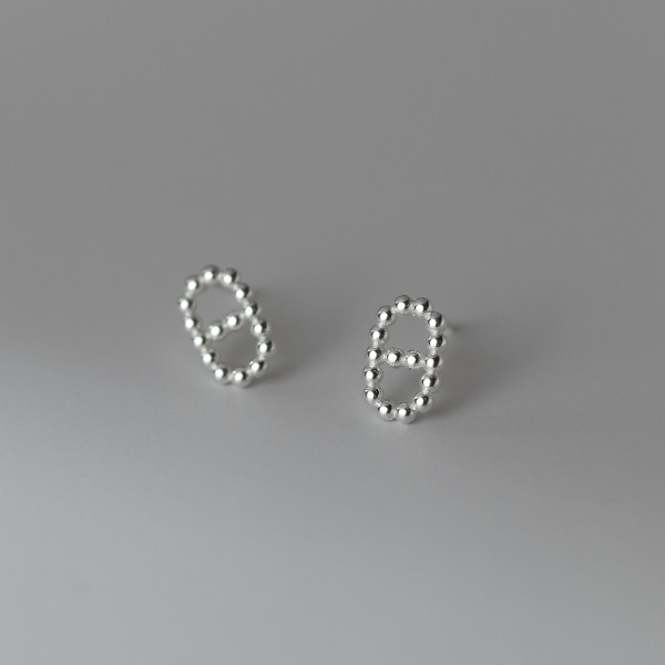 A35416 s925 sterling silver hollowed earrings