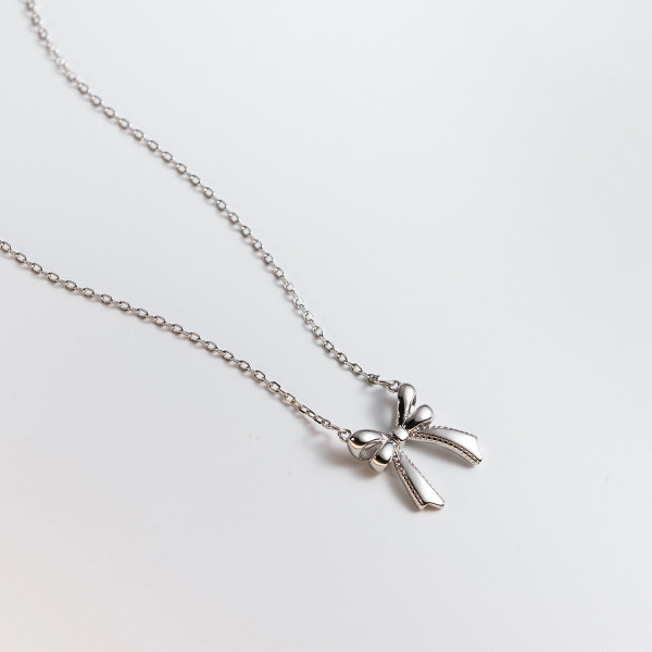 A39683 s925 sterling silver simple butterfly elegant necklace