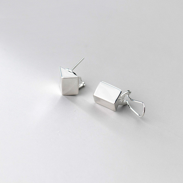 A31596 s925 sterling silver unique fashion geometric dangleearrings