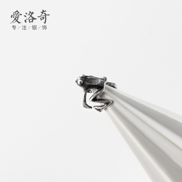 A32092 s925 sterling silver clipon chic vintage piercing silver ring