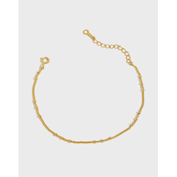 A36525 design minimalist bead qualitys925 sterling silver charm bracelet