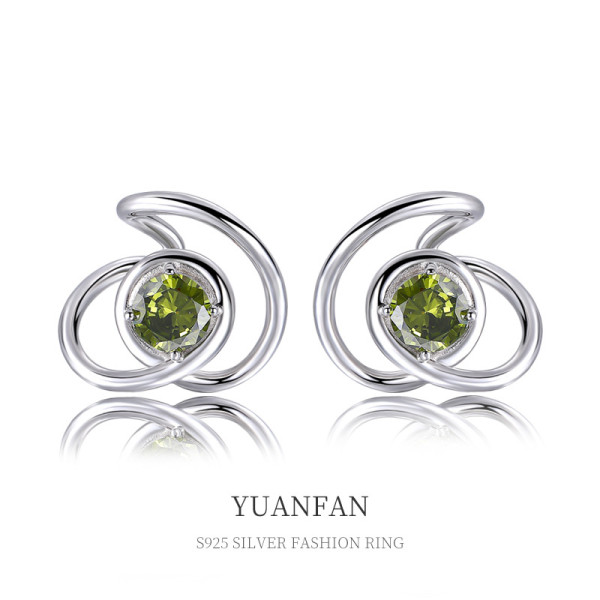 A35670 s925 sterling silver small design metal earrings