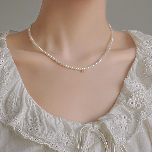 A45049 s925 sterling silver sweet gold necklace
