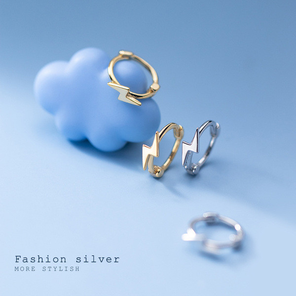A31639 s925 sterling silver simple unique fashio earrings