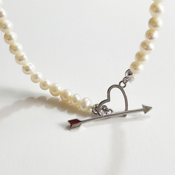 A32886 925 sterling silver pearl necklace