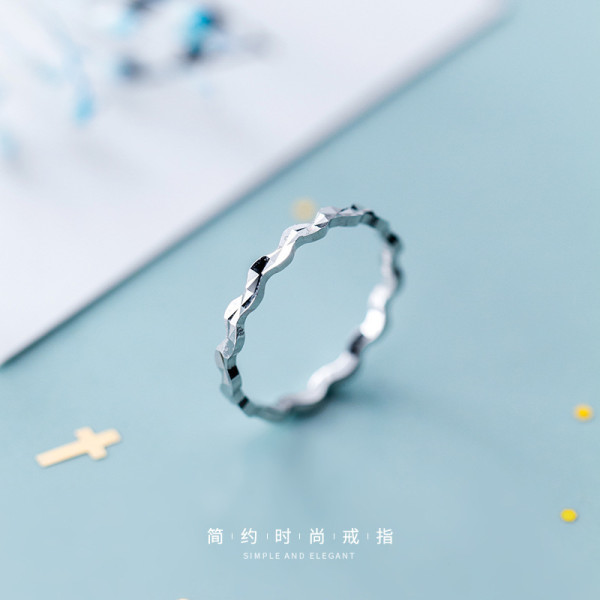 A42286 s925 silver trendy weave fashion simple ring