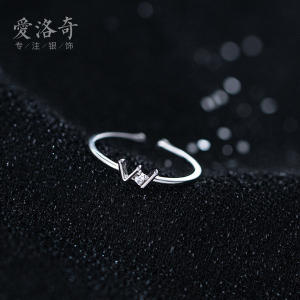 A33480 s925 sterling silver letter ring