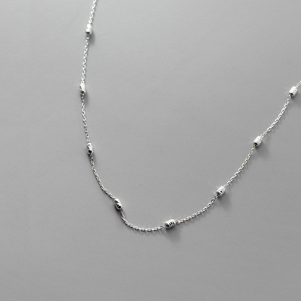 A34075 s925 sterling silver short chic silver necklace