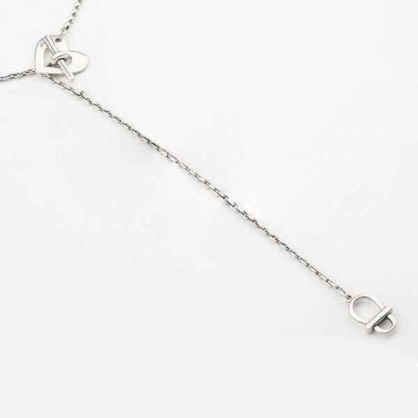 A32984 s925 sterling silver unique vintage pendant heart small trendy necklace