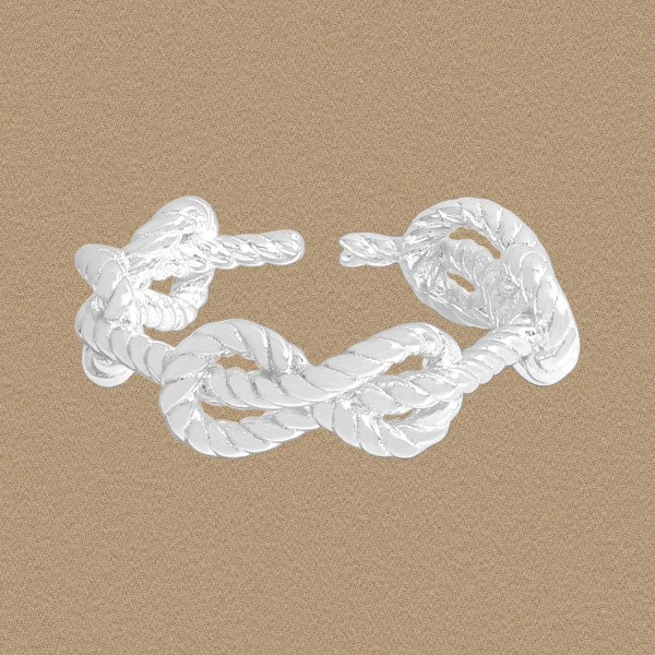A44648 rope twist sterling silver s925 ring