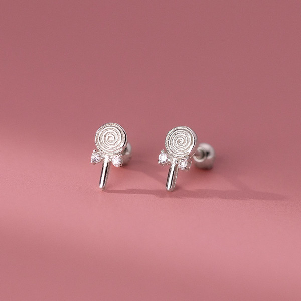 A39524 s925 sterling silver rhinestone bar stud sweet earrings