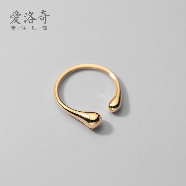 A32082 s925 sterling silver teardrop ring