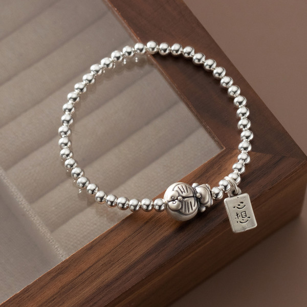 A39489 silver cartoon charm design bracelet