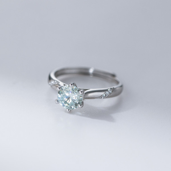 A45675 s925 sterling silver trendy sweet unique rhinestone simulatedring ring