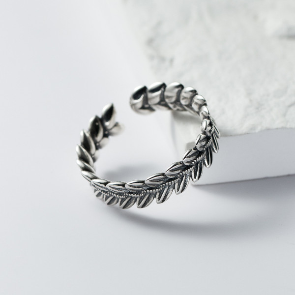 A39261 s925 sterling silver adjustable vintage design ring